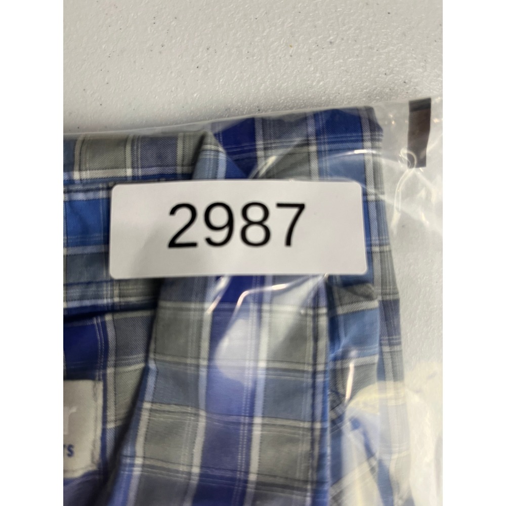 Wrangler Western Plaid Short Sleeve Snap Front‎ Shirt Men's XL Blue Gray - Picture 7 of 8